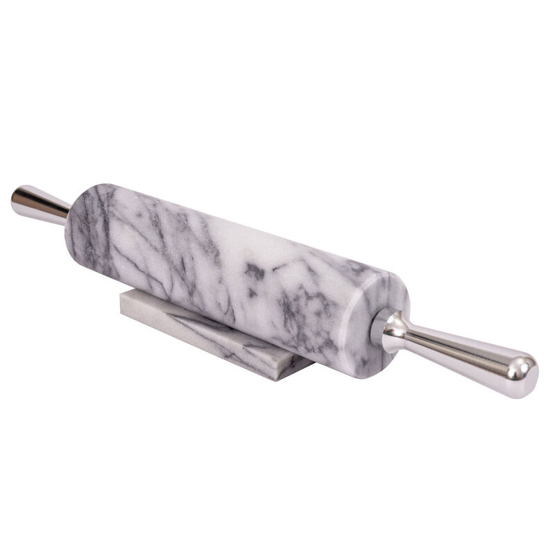 Saboga Home&trade; Marble Rolling Pin with Aluminum Handles image number 1
