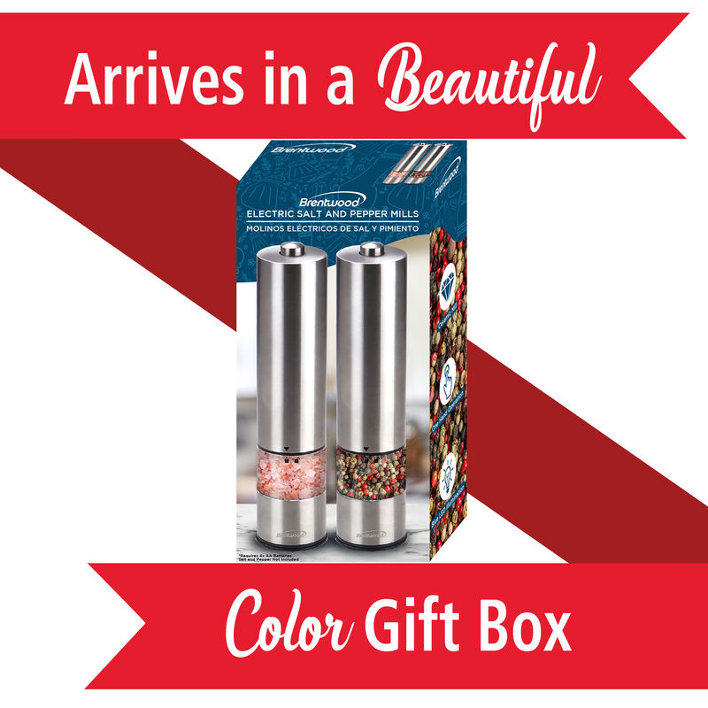 Brentwood Electric Blue LED Salt and Pepper Adjustable Ceramic Grinders