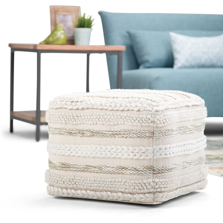 Simpli Home Sommer Square Pouf