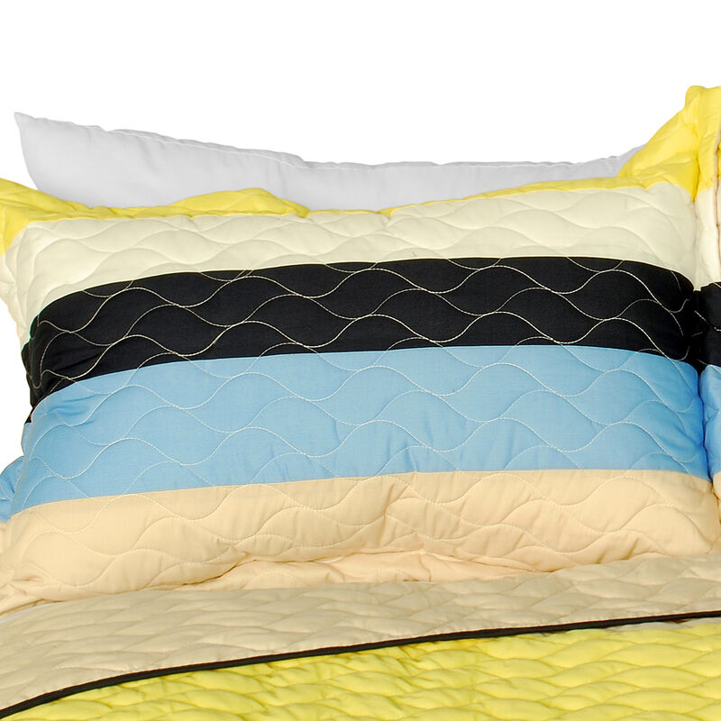Full Queen Angels Walk on Through 3 Piece Patchwork Quilt Bedding Set image number 4