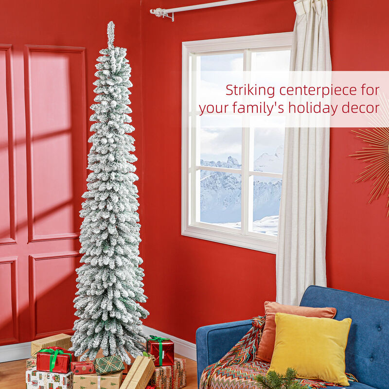 BreeBe 8FT Slim Artificial Christmas Tree with Realistic Branches image number 3