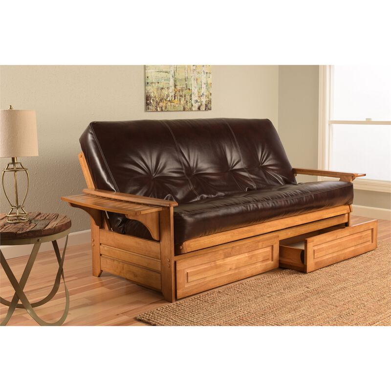 Phoenix Frame-Butternut Finish-Oregon Trail Java Mattress-Storage Drawers image number 1