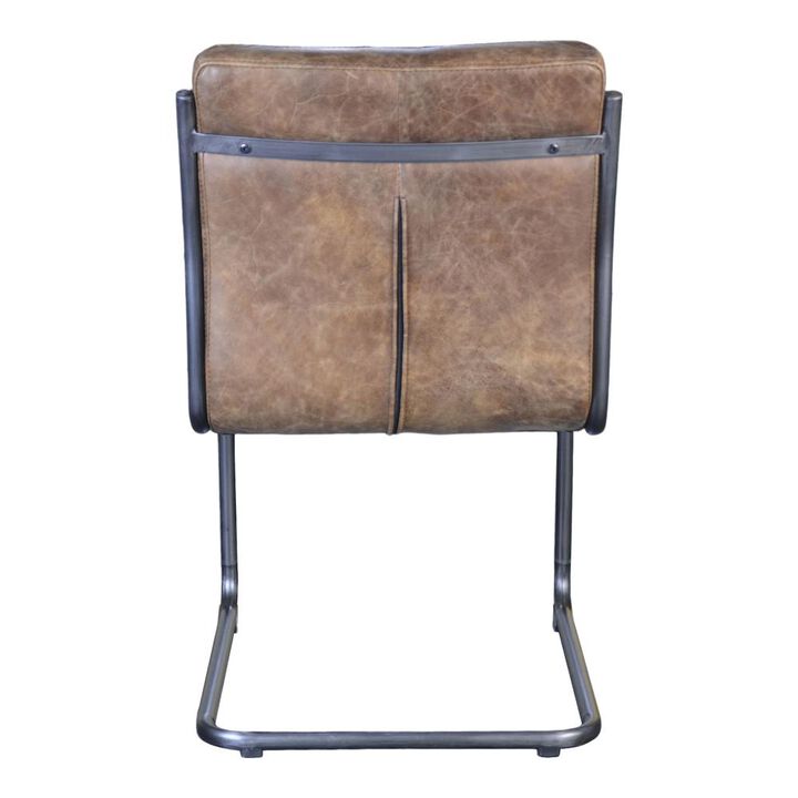 Ansel Rustic Leather Dining Chair - Set of 2, Belen Kox