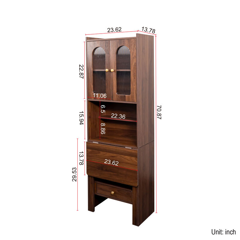 Gwafto Fold-Out  Desk Cabinet image number 9