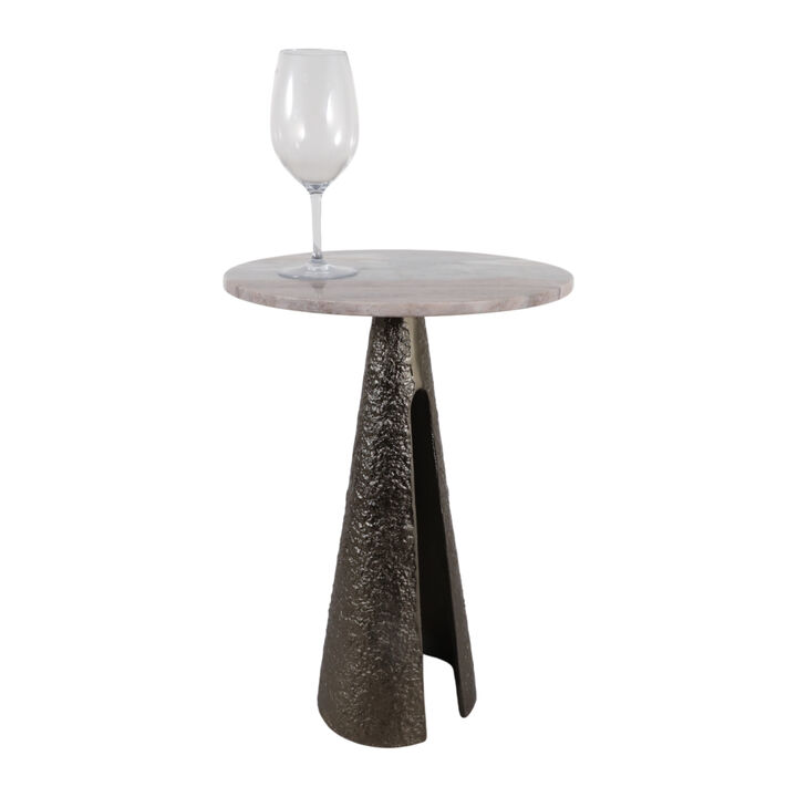 Antique Brass Marble Top Table
