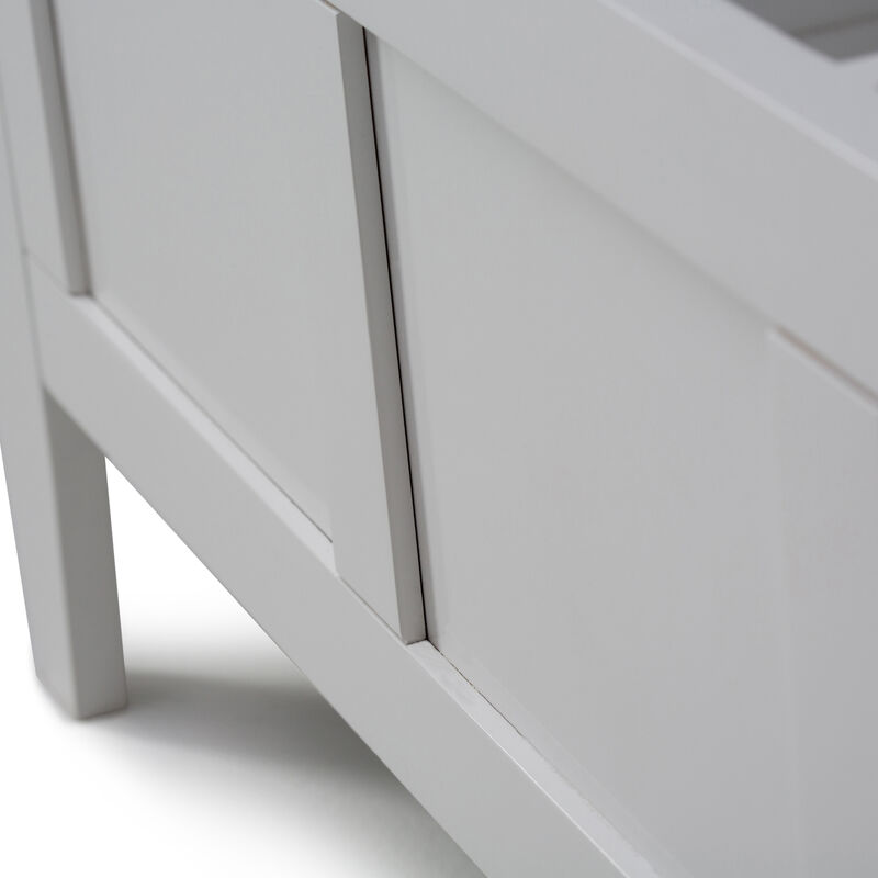 Brooklyn SOLID WOOD 48 inch Wide Contemporary Entryway Storage Bench in White