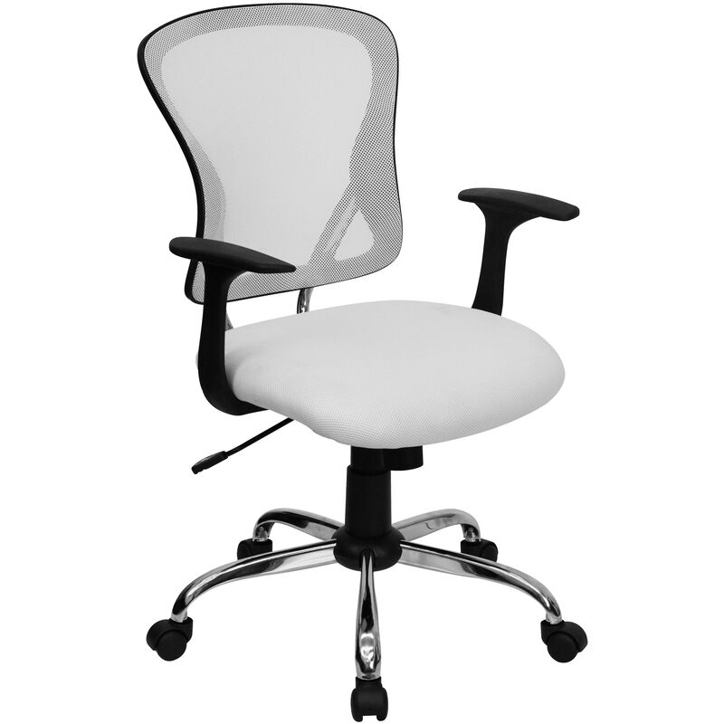 Alfred Mid-Back Dark Gray Mesh Swivel Task Office Chair with Chrome Base and Arms image number 0