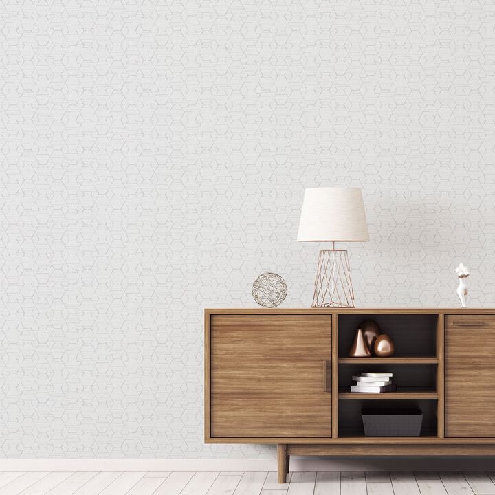 Atmosphere Hextex Silver Grey Wallpaper G78248