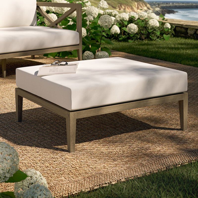 Modway Northlake Outdoor Patio Teak Ottoman