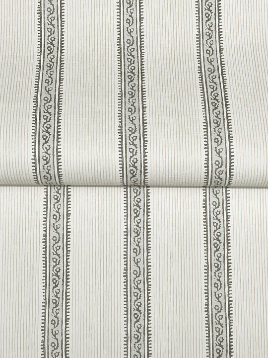 Mandevilla Black Vine Stripe Wallpaper (Set of 2)