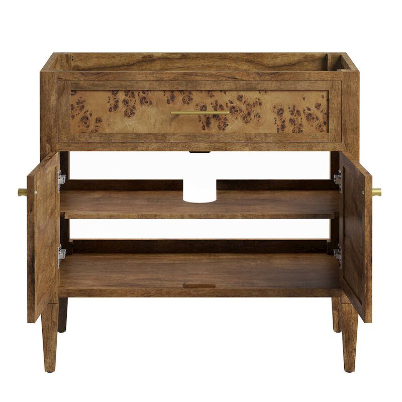 Modway EEI-6139-BUR Elysian 36" Wood Bathroom Vanity Cabinet (Sink Basin Not Included), Burgundy image number 7