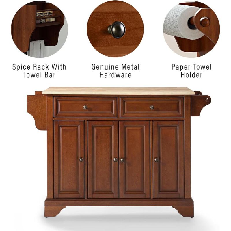 Lafayette Wood Top Full Size Kitchen Island/Cart
