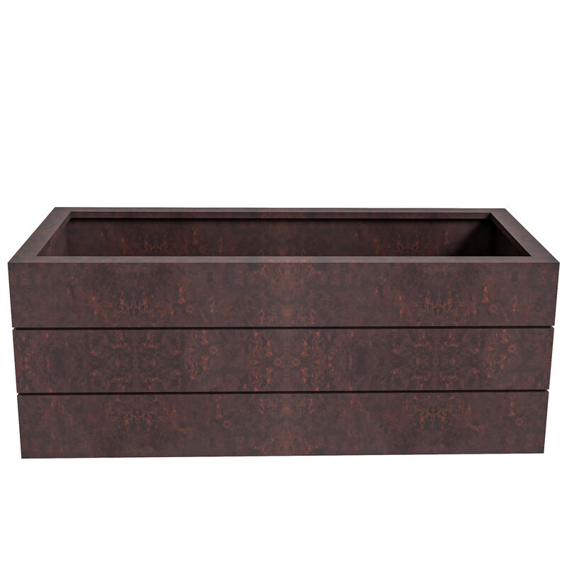 Leisuremod Oasis Series Rectangle Fiberstone and MgO Clay Planter image number 3