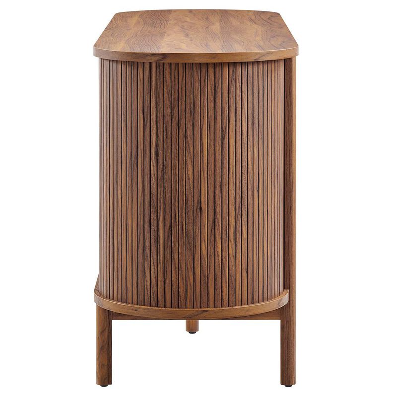 Modway Cadence 63 Inch Fluted Sideboard - Versatile Buffet Stand - Modern TV Console - Credenza with Storage - Entryway Cabinet - High TV Stand image number 3