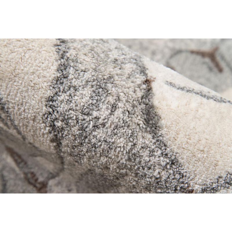 Momeni Casual Rectangle Area Rug, Grey, 3'11 X 5'7