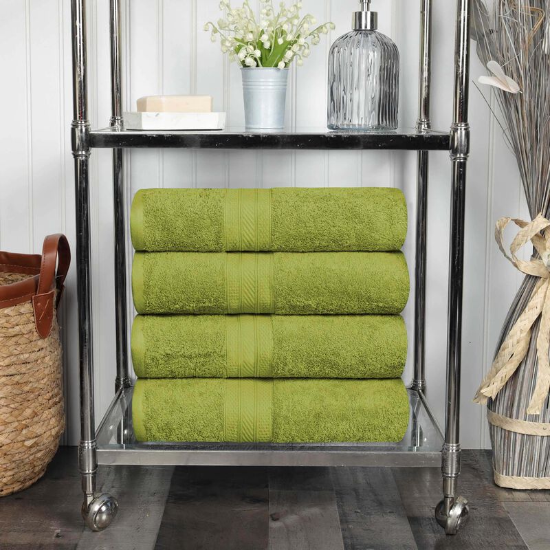 4-Piece Cotton Bath Towel Set &ndash; Plush, Thick & Quick-Drying Towels image number 1