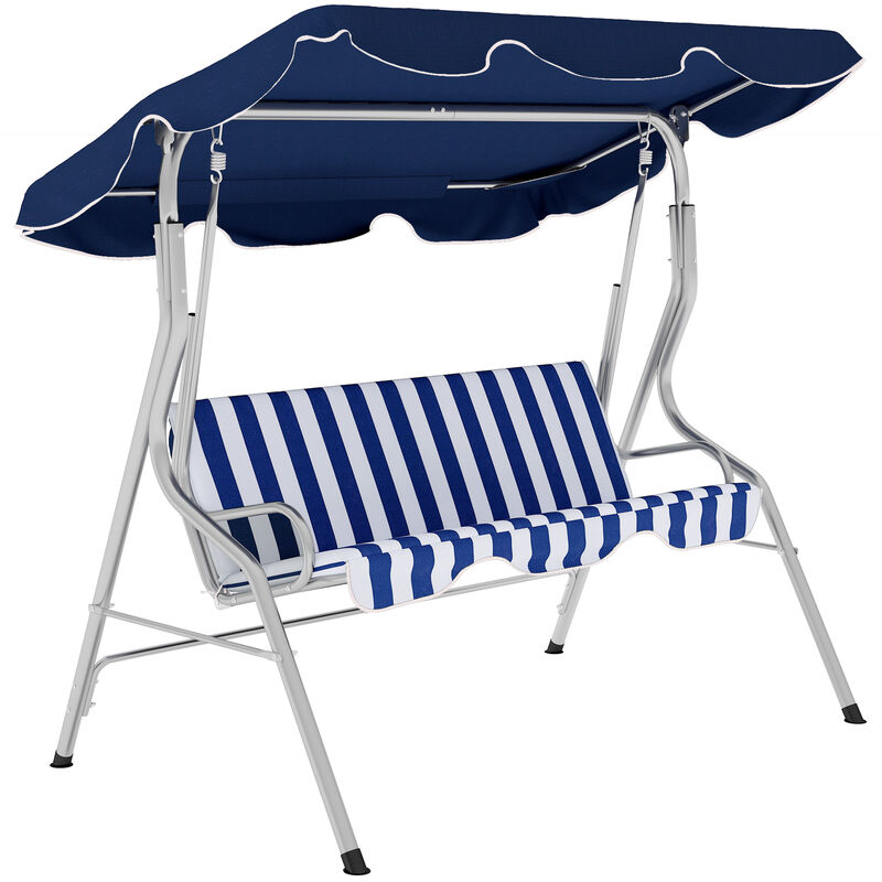 Hivvago 3-Person Porch Swing with Adjustable Canopy image number 0