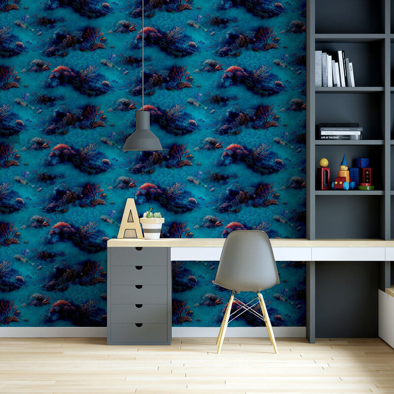 Orlena Blue Under The Sea Wallpaper image number 1