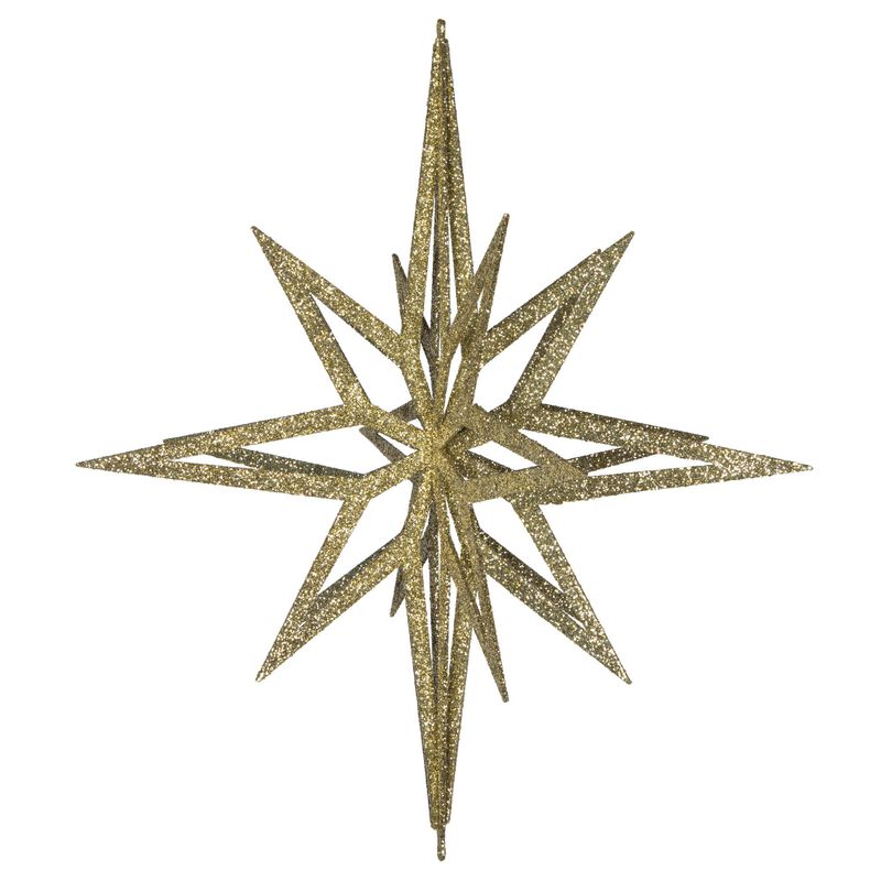 Vickerman 24" Champagne Iridescent Star Christmas Ornament. image number 0