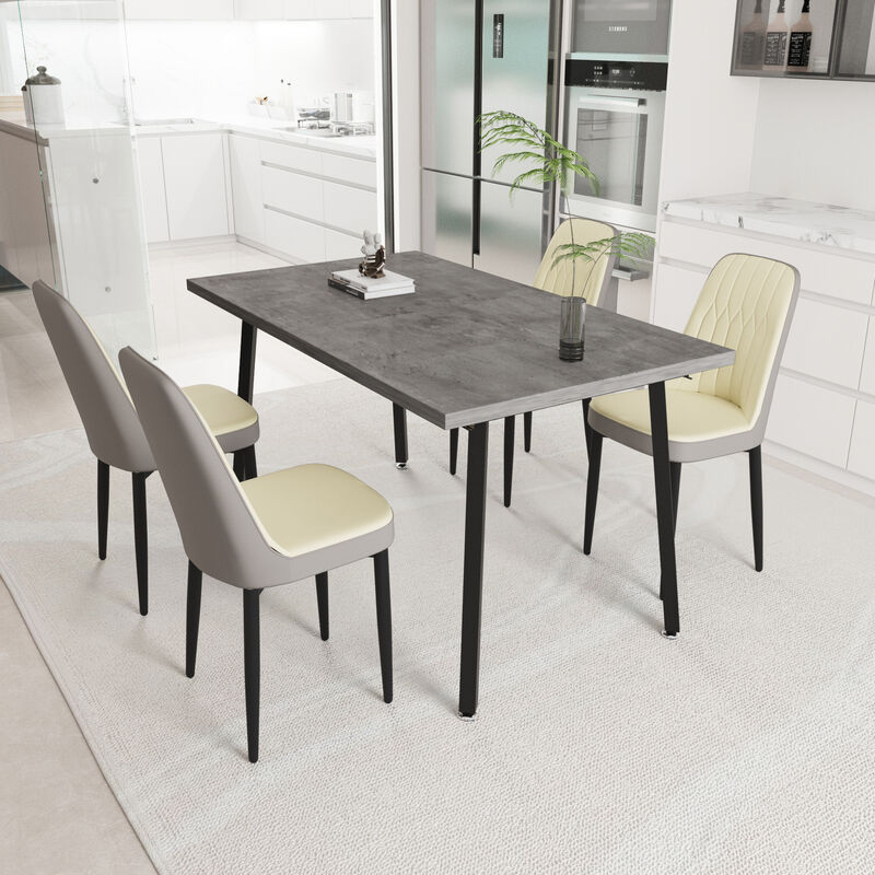Rectangular dining table and chair set - Elegant design for home dining room