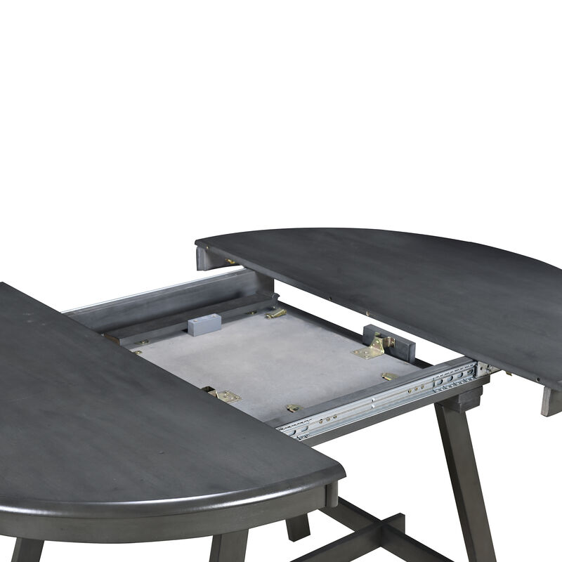 Merax Wood Round Extendable Dining Table