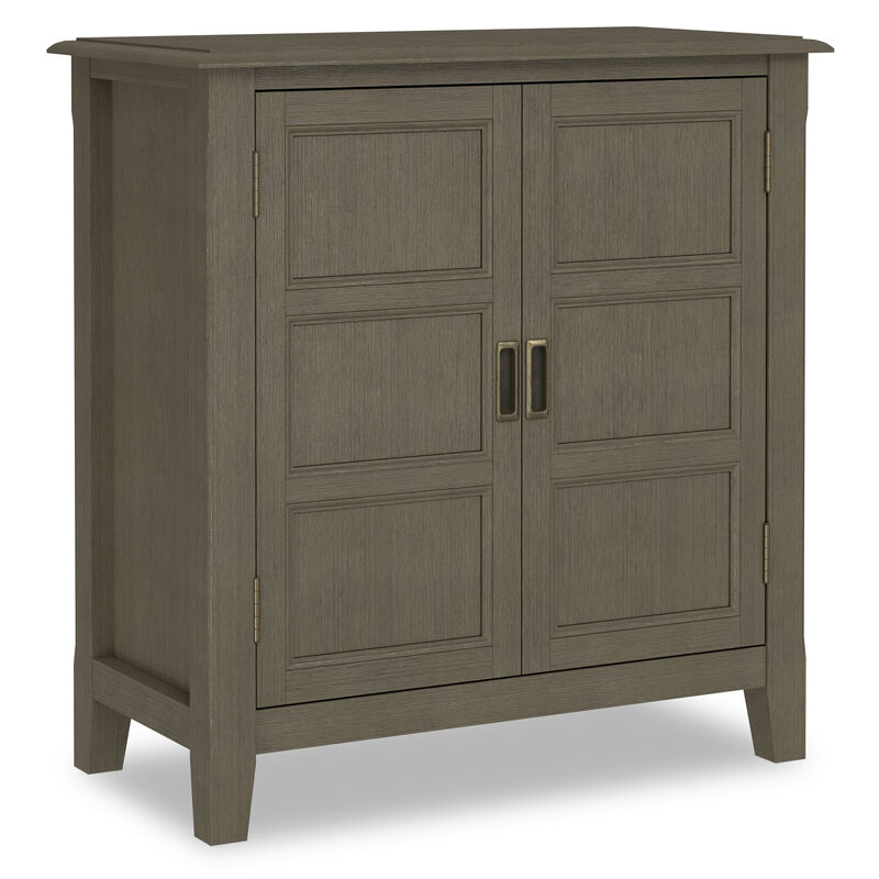 Burlington SOLID WOOD 30 inch Wide Transitional Low Storage Cabinet in Farmhouse Grey