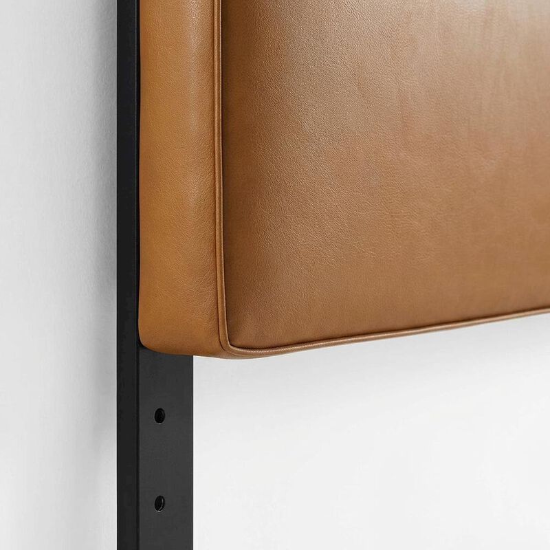 Vegan Leather King Headboard with Padded Upholstery and Durable Frame image number 5
