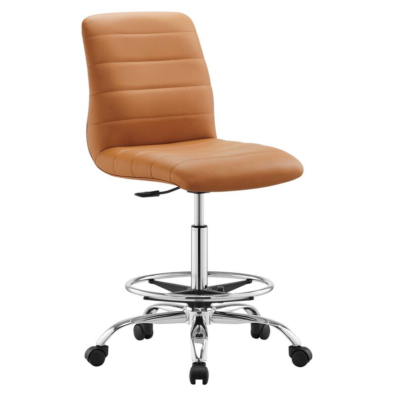 Modway Furniture - Ripple Armless Vegan Leather Drafting Chair image number 2