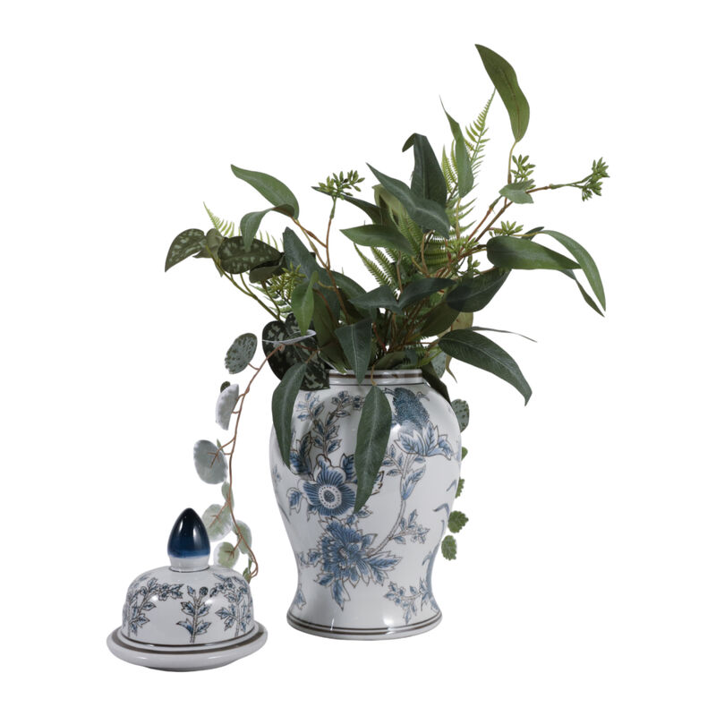 14x7" Floral Temple Jar image number 1