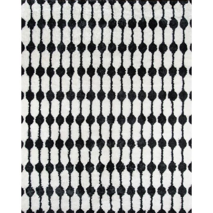 Novogratz Modern Rectangle Area Rug, Black, 2' X 3'