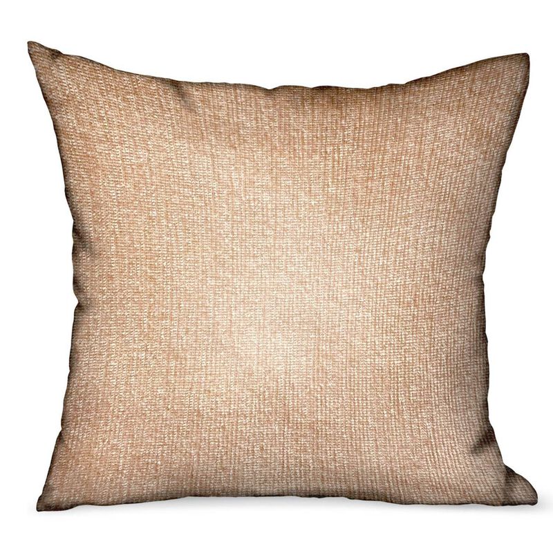 Plutus Brands Lush Sepia Off White Solid Luxury Outdoor/Indoor Throw Pillow image number 0