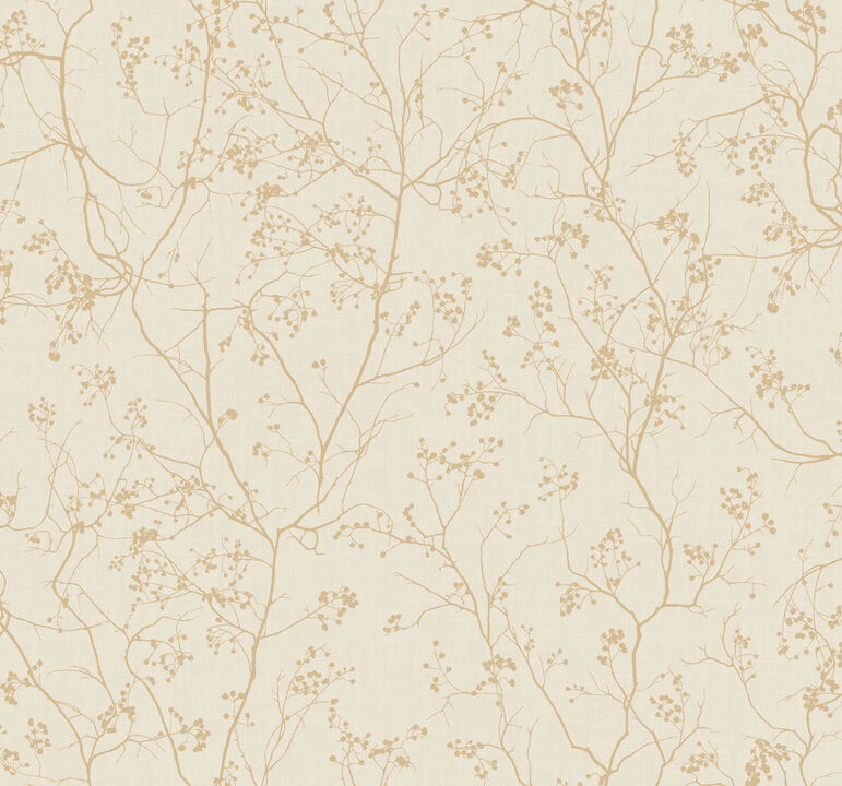 Luminous Branches Cream & Gold Wallpaper