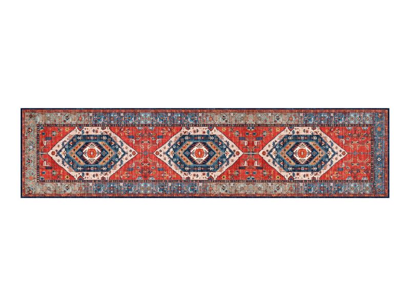 Rust Boho Runner Rug 2 by 10 Washable Non Slip Hallway Floor Carpet Rugs image number 0
