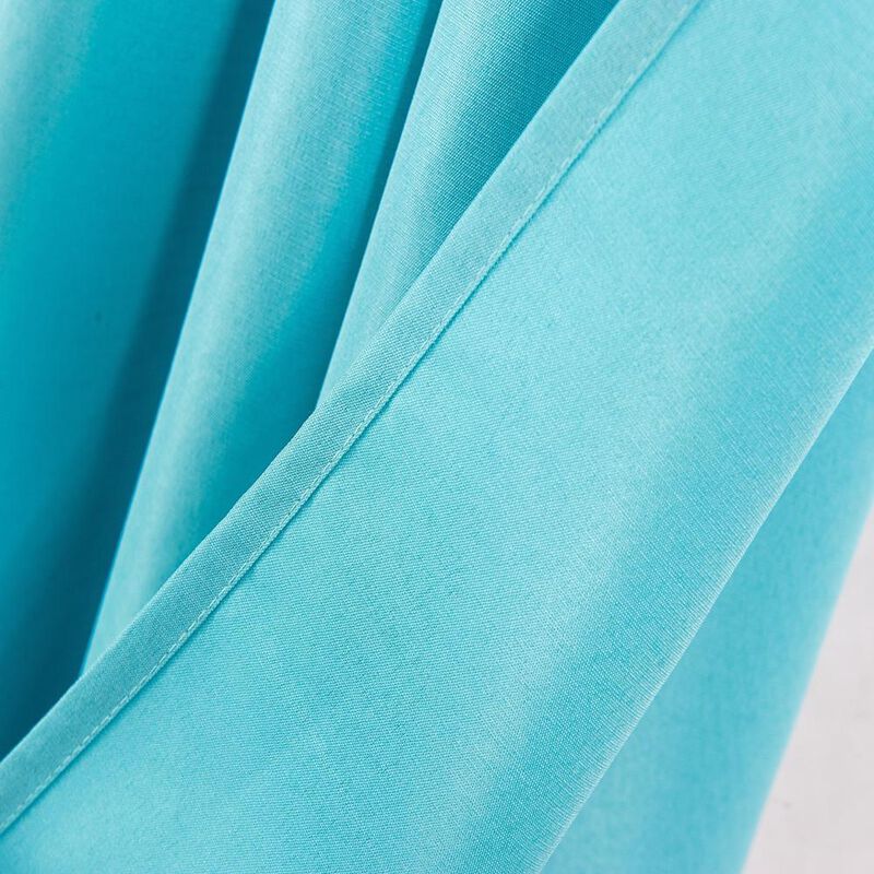 Olivia Gray Gilbert Solid Single Grommet Curtain Panel Pair - 54x84", Turquoise