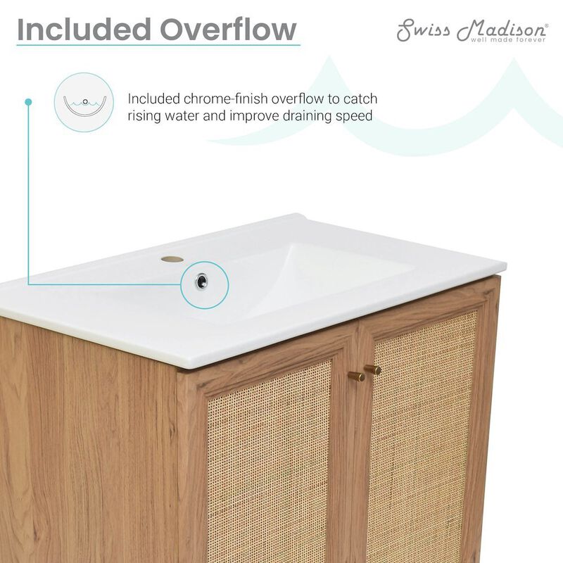 Classe 30" Freestanding Bathroom Vanity with Sink Top image number 4