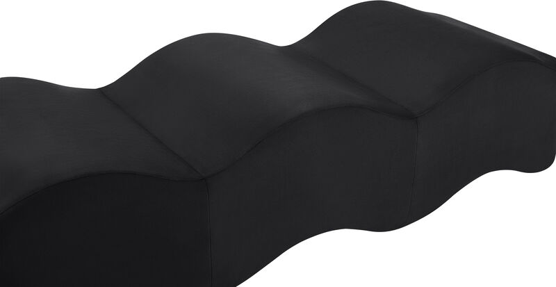 Meridian Furniture Wave Black Velvet Bench