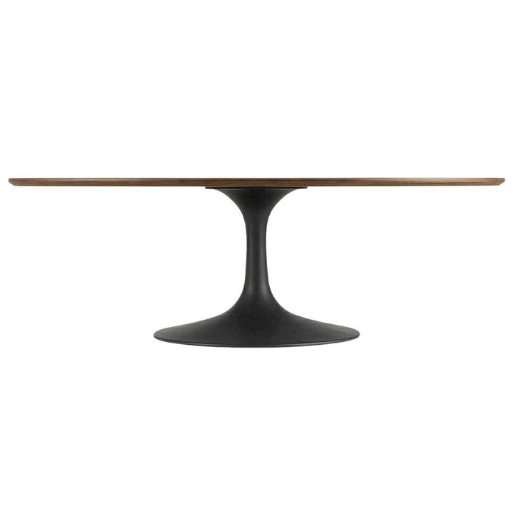Oval wood coffee table with set of two, sleek design, modern style