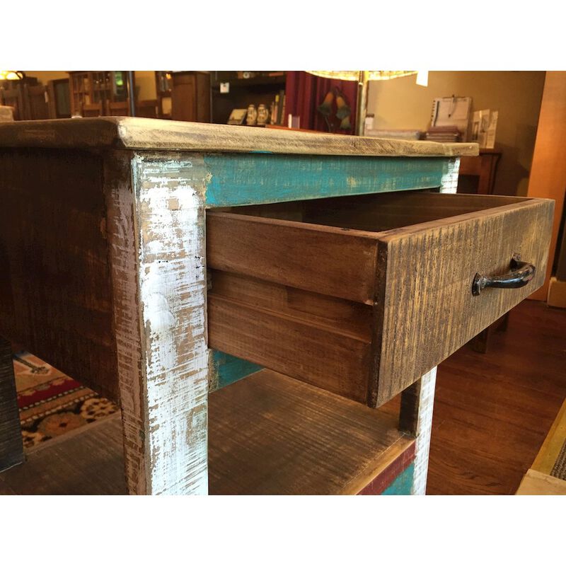 Crafters and Weavers La Boca 1 Drawer End Table