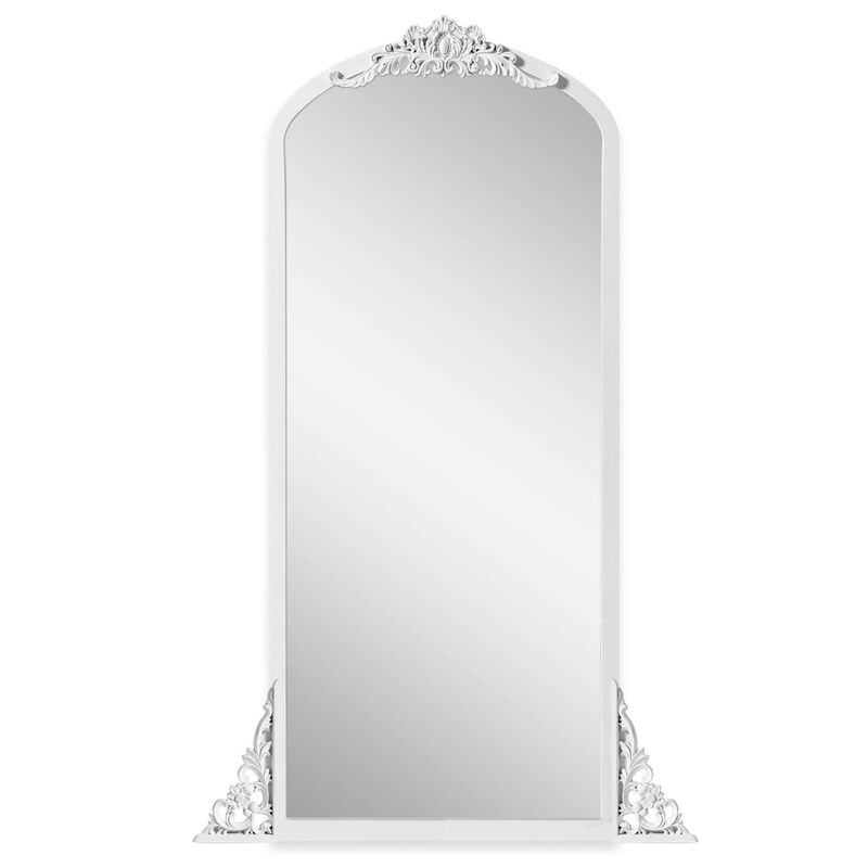 HomeRoots 67" White Solid Wood Framed Full Length Mirror image number 2