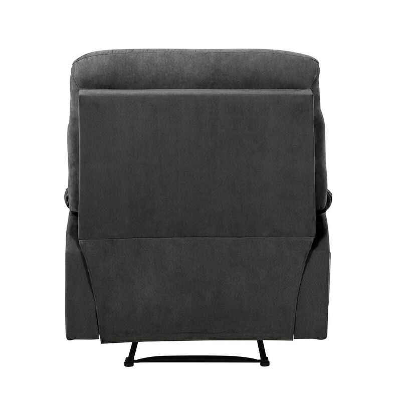 ProLounger Wall Hugger Recliner in Grey Microfiber with Stitched Back