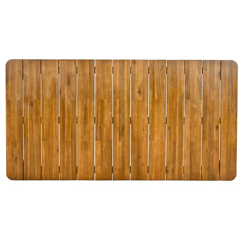 Acacia Wood 67 Inches Outdoor Dining Table image number 3