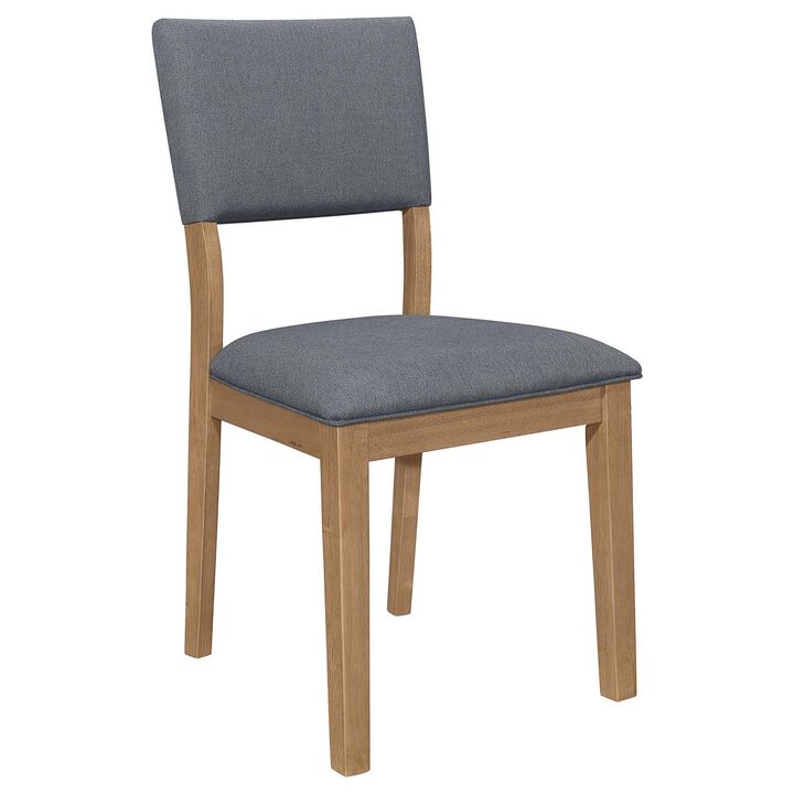 Alia 22 Inch Dining Chair, Set of 2, Fabric Cushioned, Asian Hardwood  - Benzara
