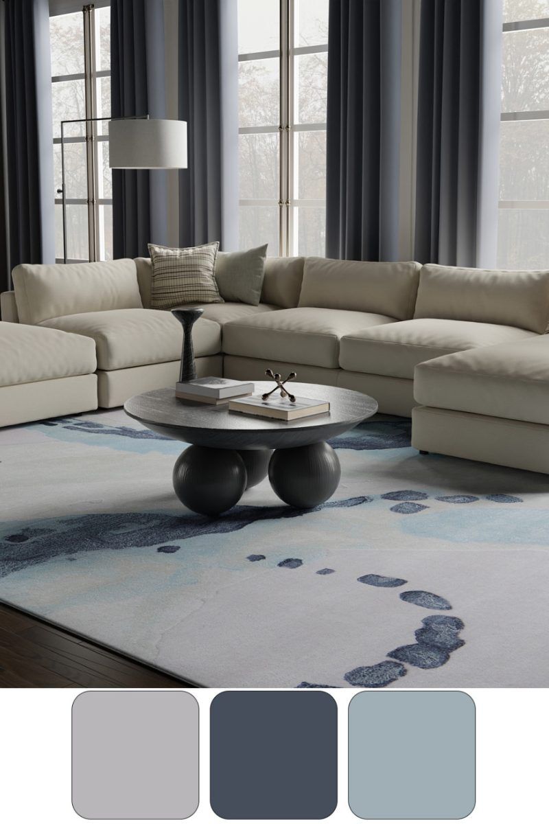 Kawai 8986F Green/Blue 9' x 12' Rug image number 2