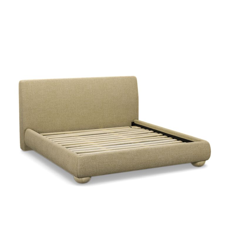 Rayne Honey Textured Fabric King Bed image number 5