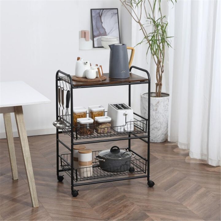 Rolling Kitchen Cart for Home and Kitchen Organization