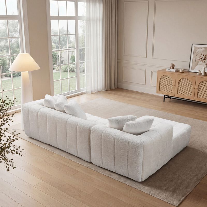 Splalf Modern Minimalist Upholstered Sectional Sofa image number 3