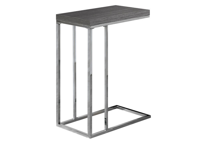Contemporary MDF & Metal Accent Table &ndash; Space-Saving Side Table with Sturdy Base
