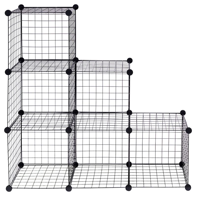 DIY 6 Metal Wire Free Standing Modular Storage Cubes