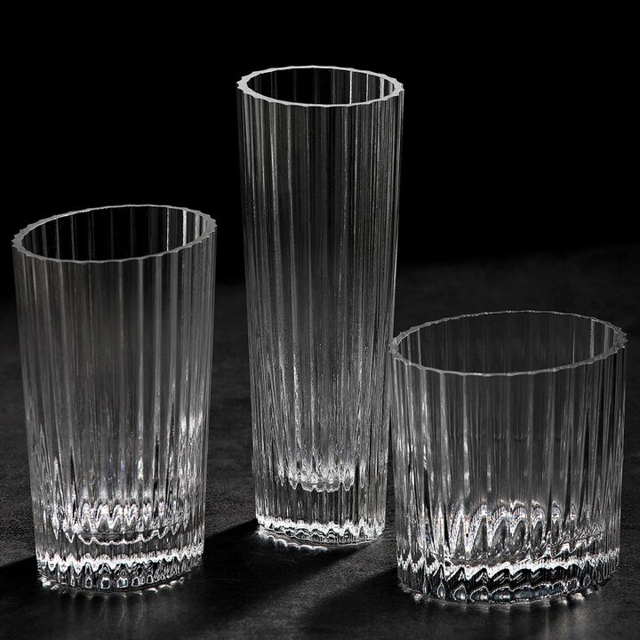 Champagne Glasses NASTRI GLASS Transparent Set of 6, H 6.5"