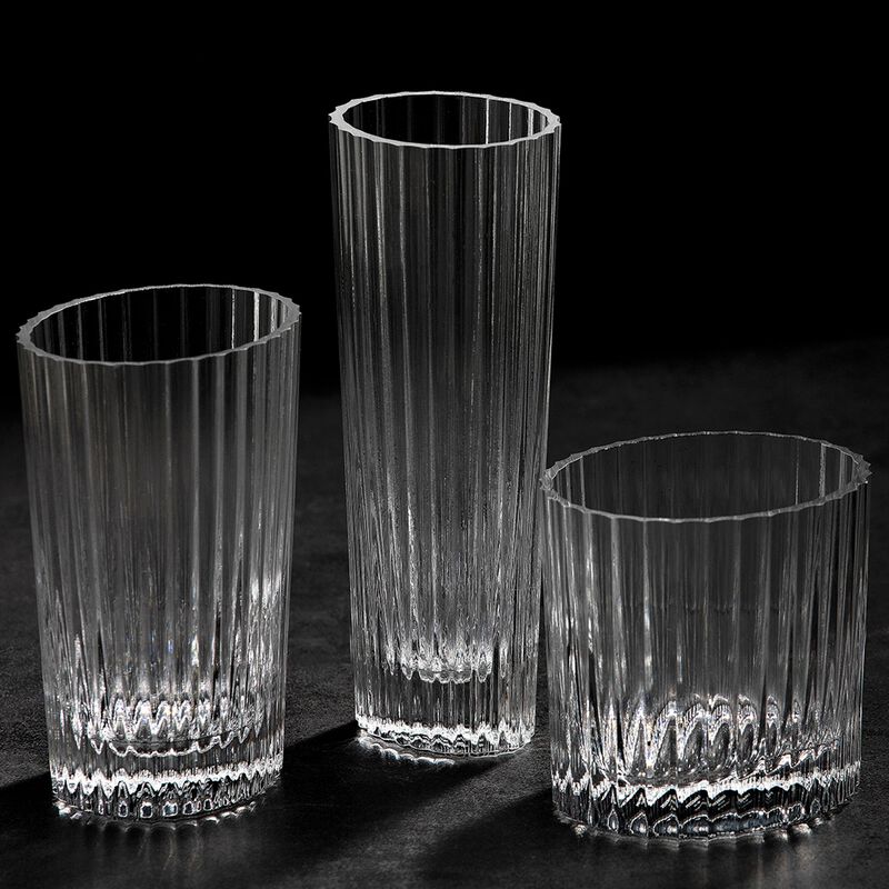 Champagne Glasses NASTRI GLASS Transparent Set of 6, H 6.5" image number 1